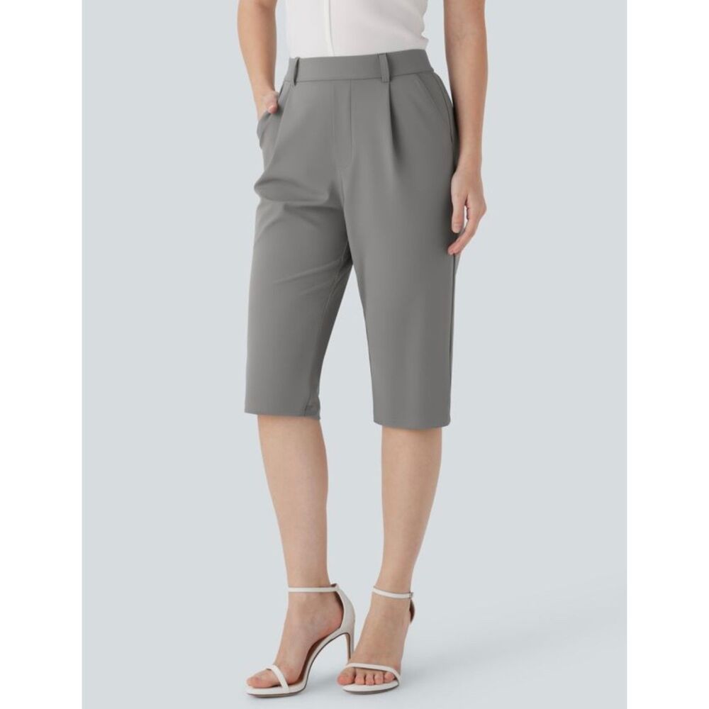 NWT - HALARA Flex™ High Waisted Pocket Tapered Work Pedal Pusher Pants, Sz XS